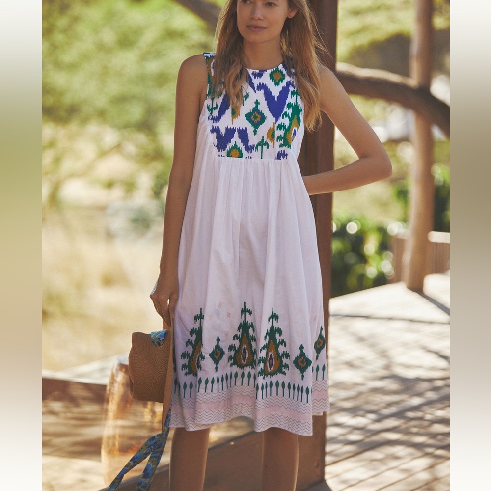 Anthropologie Women's Vivienne Embroidered Tunic Dress - size MP